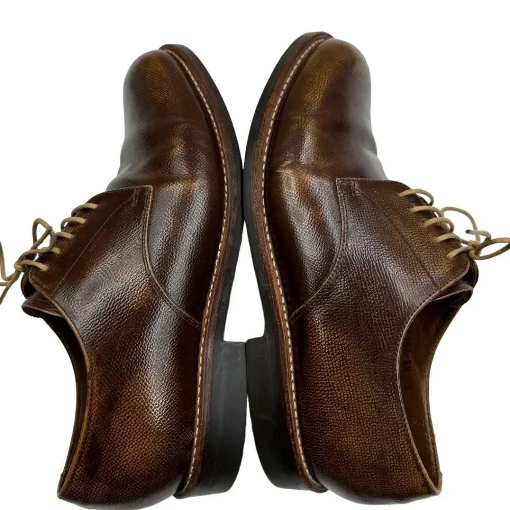 Grenson Curtis Derby Shoes Brown Leather Goodyear Welted Men’s US 9 UK 8.5 - Picture 6 of 15